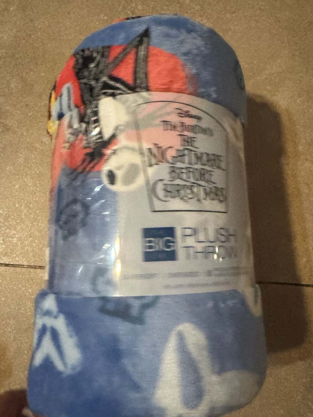 The Big One Nightmare Before Christmas Plush Throw 5 ft x 6 ft New